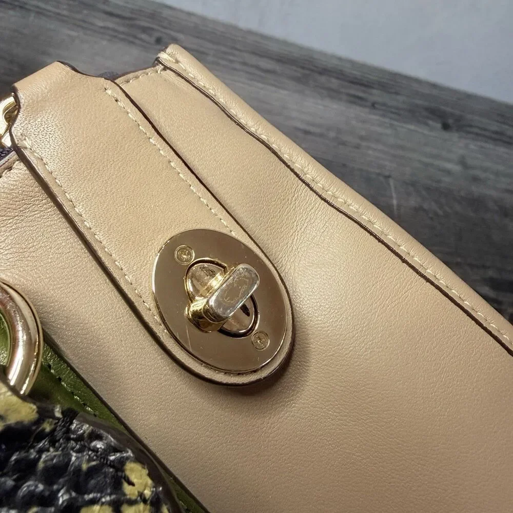 Designer Coach Crosby CarryAll Double Zip Leather Satchel Shoulder Bag #33545